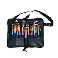 Cosmetic Makeup Brush Bag Professional 30 Pockets Brush Organizer With Artist Belt Strap